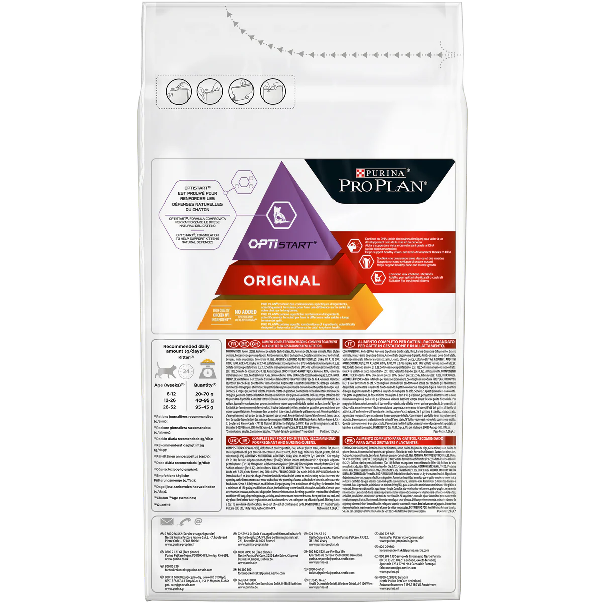 PURINA® PRO PLAN® Original Kitten 1-12 months Rich in chicken - 1.5 KG