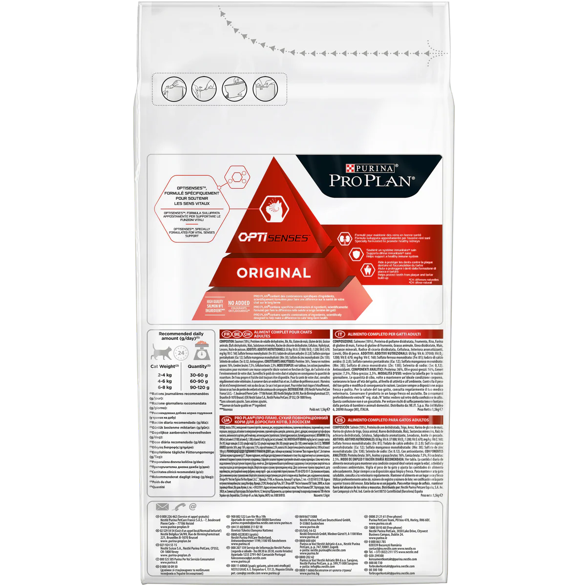 PURINA® PRO PLAN® Vital Functions Adult 1+ year Rich in Salmon Dry Cat Food - 1.5 KG