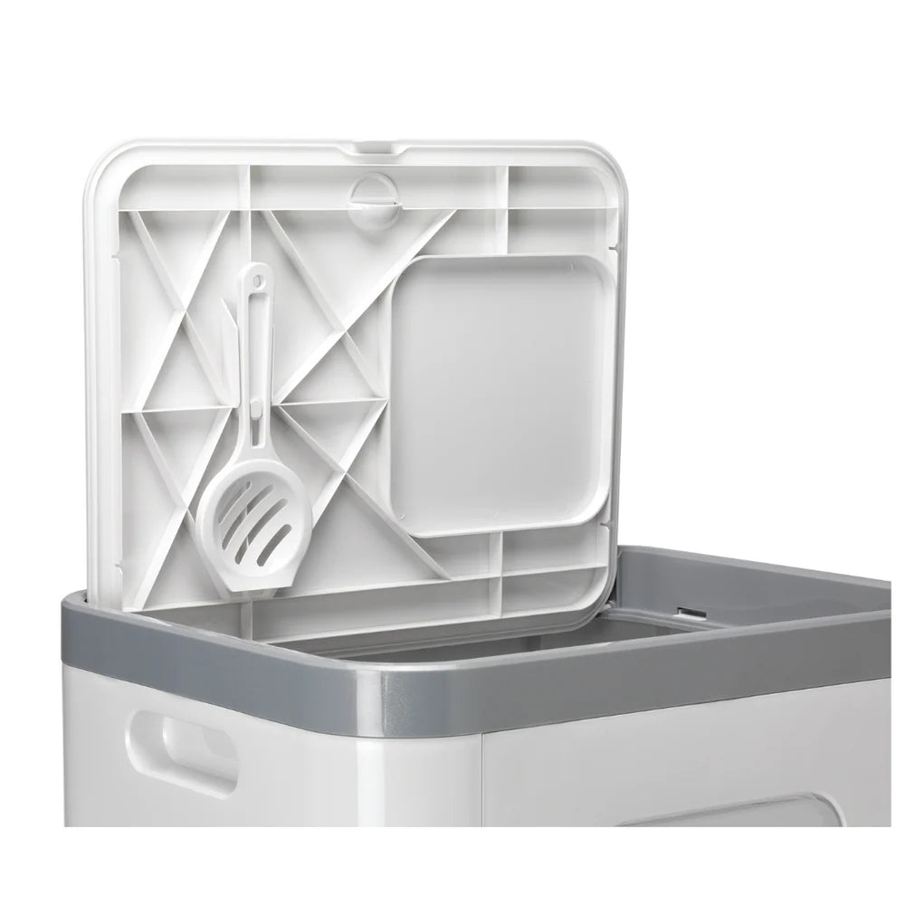 صناديق قمامة مغلقة بتصميم قطط مع وسادة وأداة خدش