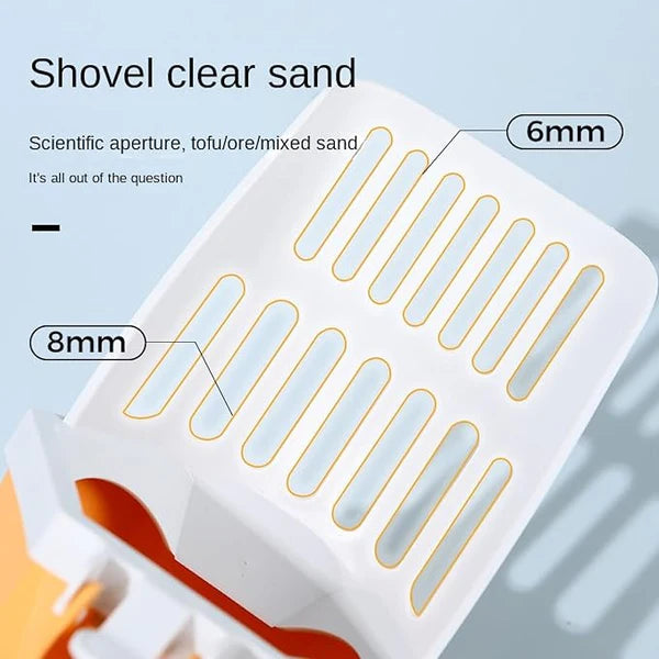 مغرفة فضلات القطط مع سلة المهملات الحجم: 26*14*11 سم