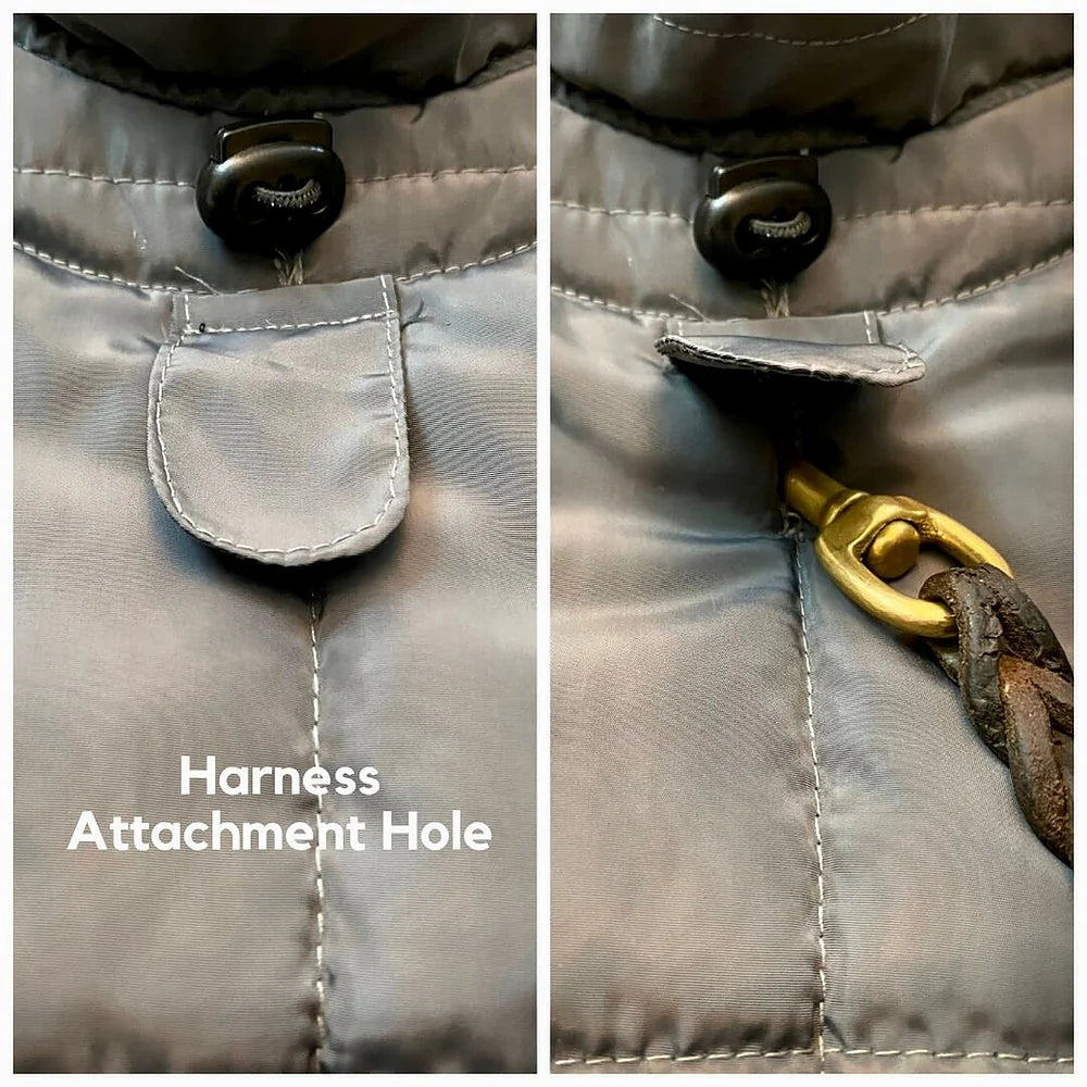 معطف رمادي مقاوم للماء