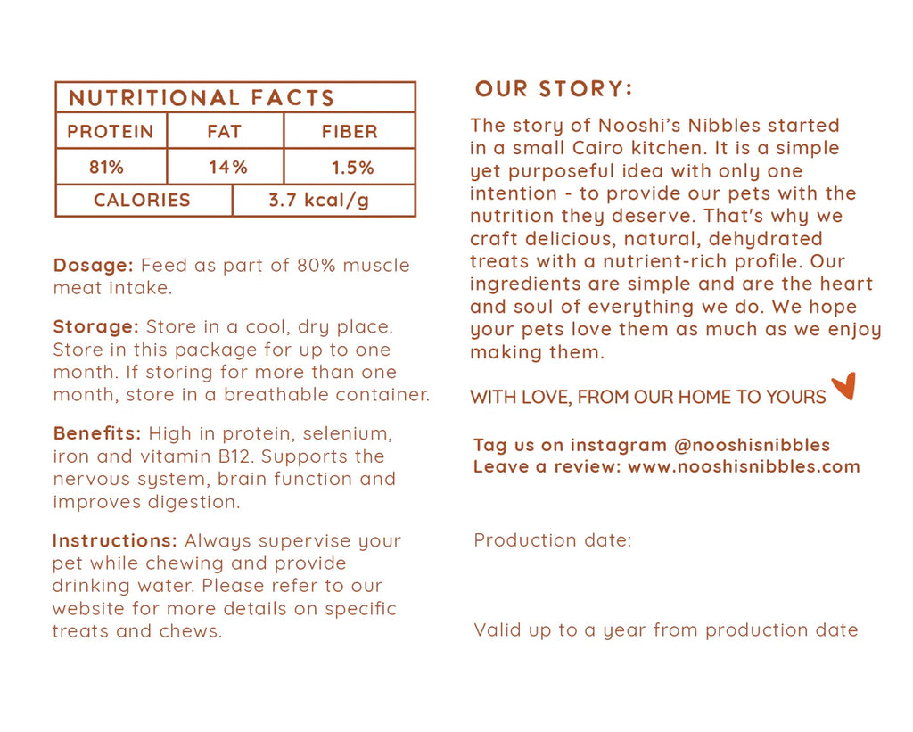 نوشيز نيبلز - رئة لحم بقري 55 جرام