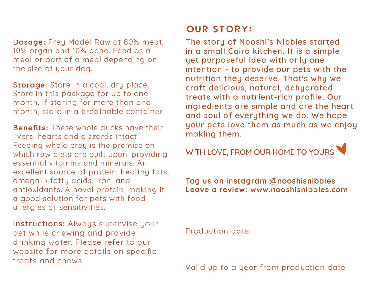 نوشيز نيبلز بطة كاملة مفرومة 8 قطع 