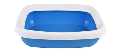 صندوق قمامة مفتوح للقطط مع إطار 44 × 30 × 12 سم