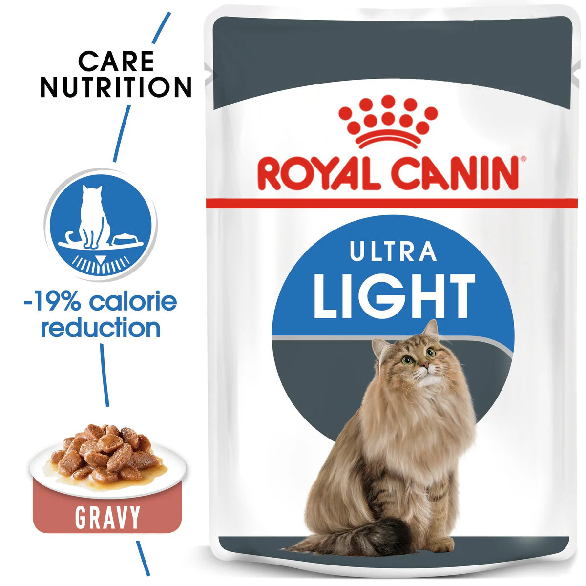 Royal Canin Ultra Light in Gravy (85gm\ Pouch) - Wet food for adult cats - helps limit weight gain