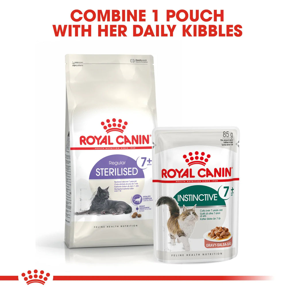 ROYAL CANIN¨ Instinctive 7+ in Gravy (85 gm\ Pouch) - Wet food for cats over 7 years old
