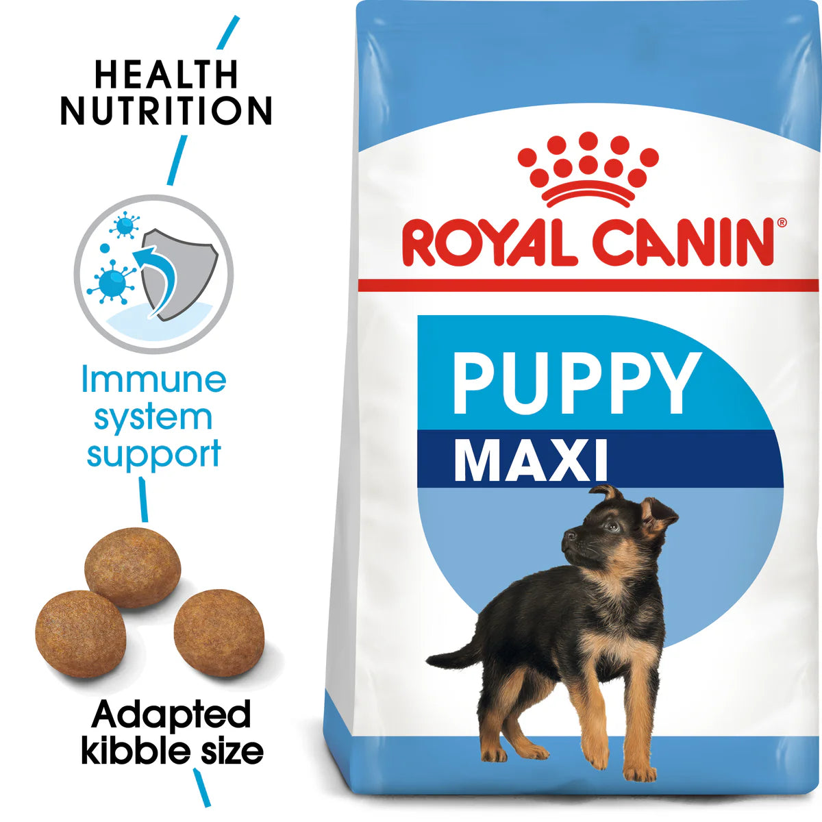 Royal Canin Maxi Puppy - Dry food for large dogs - Adult weight from 26 to 44 KG. From 2 to 15 months