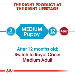Royal Canin Medium Puppy - Dry food for medium dogs - adult weight from 11 to 25 KG. from 2 to 12 months