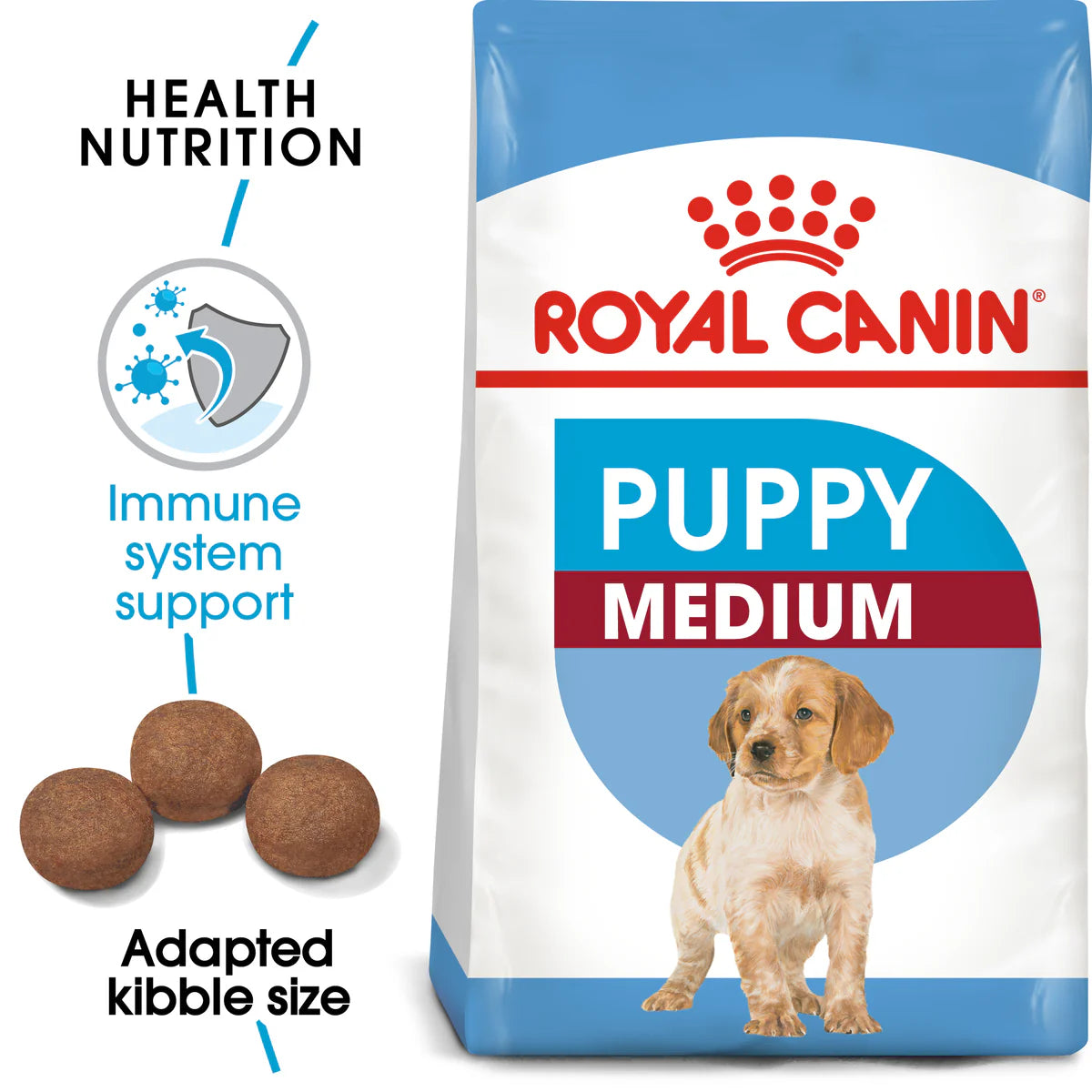 Royal Canin Medium Puppy - Dry food for medium dogs - adult weight from 11 to 25 KG. from 2 to 12 months