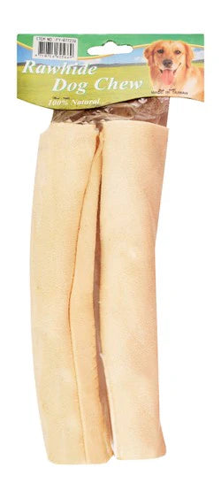 عظمة مضغ للكلاب من جلد خام - بيضاء، مقاس 2*1 متر، FY-87721W